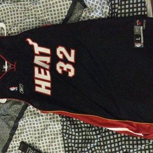 Shaquille O'Neal Shaq Miami Heat Jersey L Reebok throwback